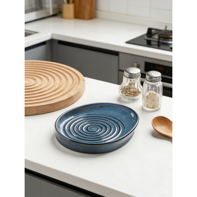Ceramic Spoon Rest And Utensil Holder For Stovetop And Kitchen Counter, Compact Farmhouse Design For Spoons, Ladles, And Spatulas, Easy To Clean