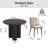 39.37" Modern Round Black Dining Table Set with 4 Chairs for Kitchen, Bar, Living Room, Small Space-374086775-374086740