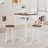 Bar Table, Equipped With 2 Bar Stools , With Backrest And Partition