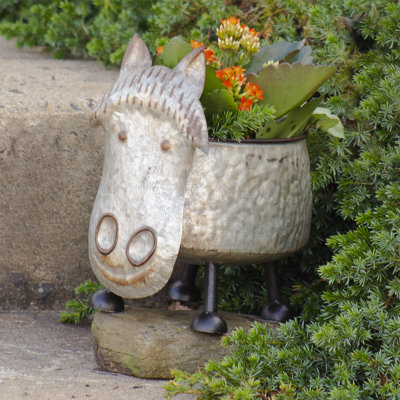 Amelia-Anne Handmade Metal Statue Planter