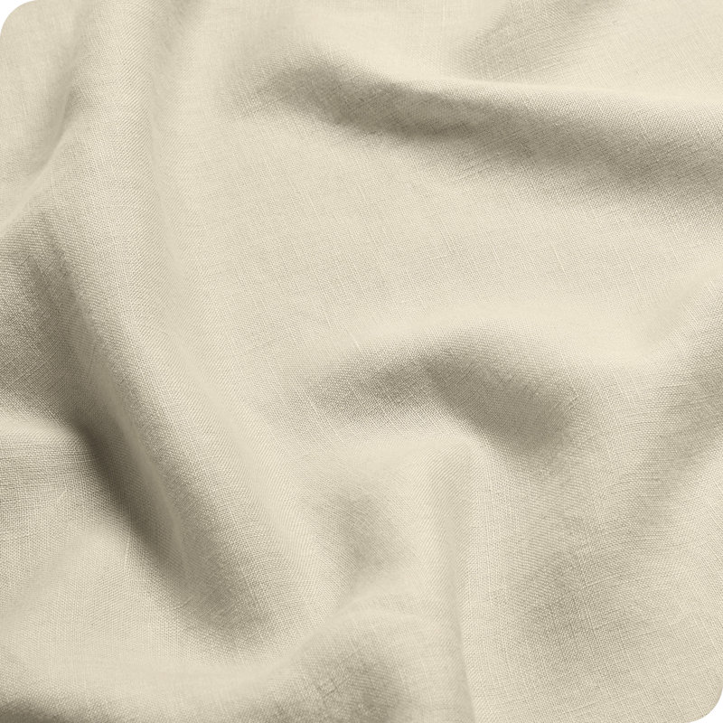 100% Linen Sheet Set, Twin Sheet Set with 1 Pillowcase, Natural