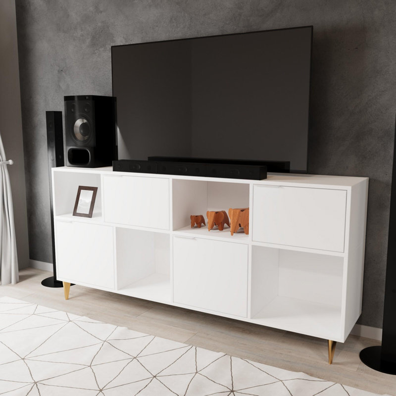 Aliona Unfinished TV Stand for TVs up to 58", White