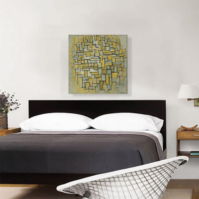 «Composition in Brown and Gray 1913» par Piet Mondrian, reproduction d'art sur toile tendue