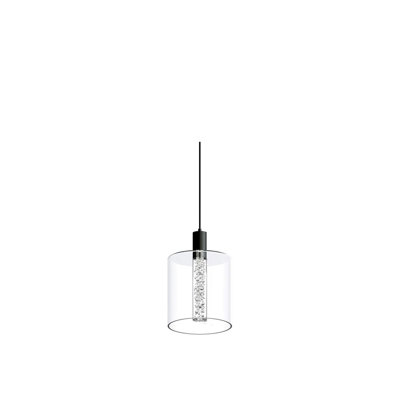 Velo Clear w/Bubbles Single Pendant - 3W