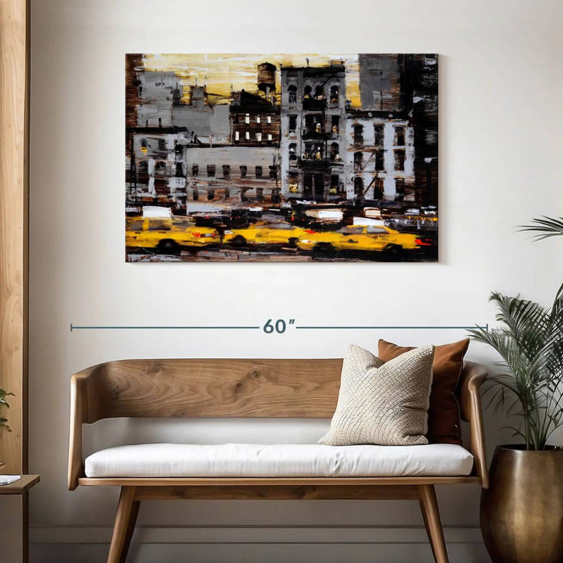 Sireci Yellow Cabs, 30" H x 45" W