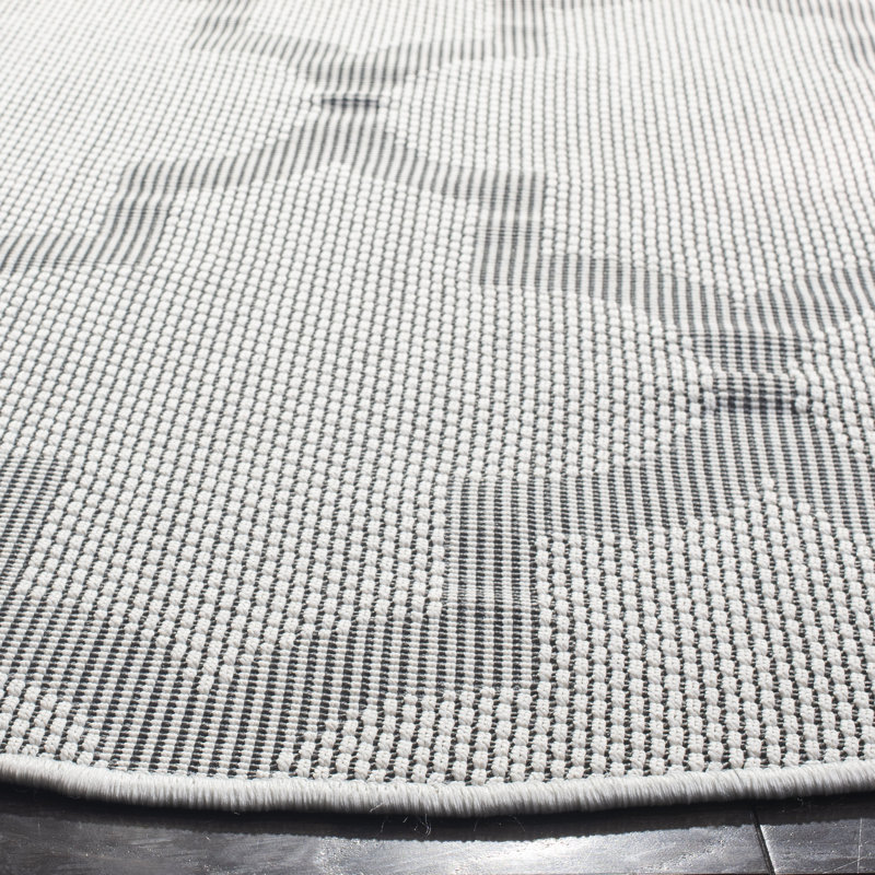 Murielle Performance Machine Washable Geometric Indoor/Outdoor Area Rug, Round 8'