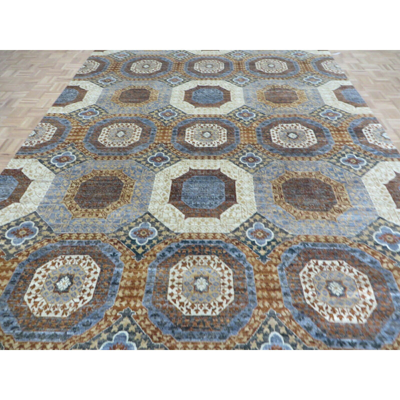 Tapis oriental multicolore géométrique noué à la main 8 pi 9 po x 12 pi C0A802F24C154783AF0A3270D42B61CB