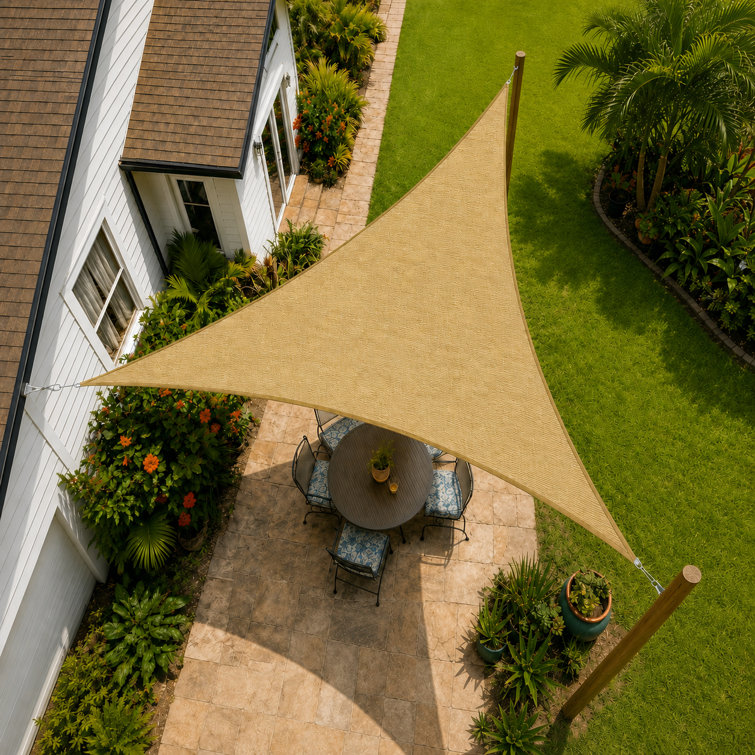 Toile d'ombrage triangulaire Amgo Customize - 200 g / m², blocage UV 95%