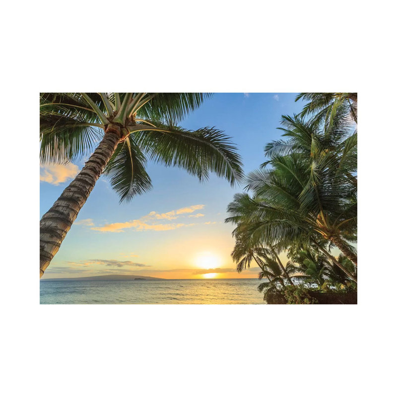 Sunset at Beach Near Wailea, Maui, Hawaii, USA 1 Piece Wrapped Canvas Wall Art, 30.48 cm H x 45.72 cm W