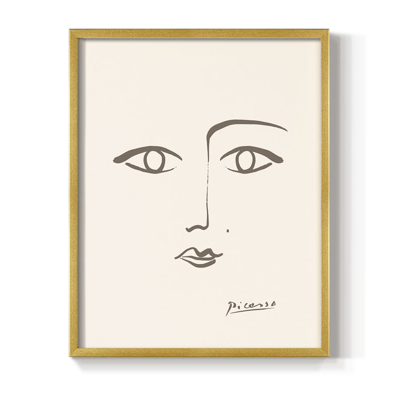Matisse CCXXII Framed Print - Solid Wood, 20" H x 16" W, Gold