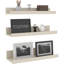 Tablettes flottantes de 16 pouces pour fixation murale, rebord de tablette en grain de bois pour salle de bain, cuisine, salon, bureau, ensemble de 3 tailles différentes-359044798