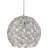 Graem 1-Light Indoor Chrome Hanging Single Pendant with Retro Orb Sphere Globe Bowl with Sculptured Metal Rings and Clear Glass Centers