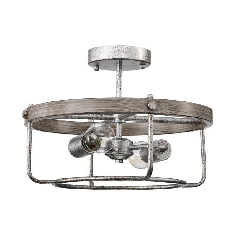 Plafonnier semi-encastré 2 lumières 14,1 po