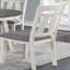 Ensemble de 2 chaises de salle à manger avec coussins en tissu gris et lignes blanches