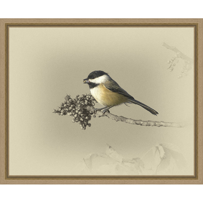 « chickadee », reproduction de photo encadrée