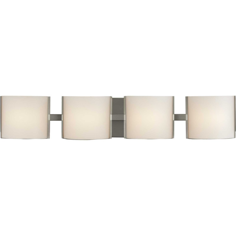 Meuble-lavabo en nickel brossé à 4 lumières et à luminosité réglable Artiste