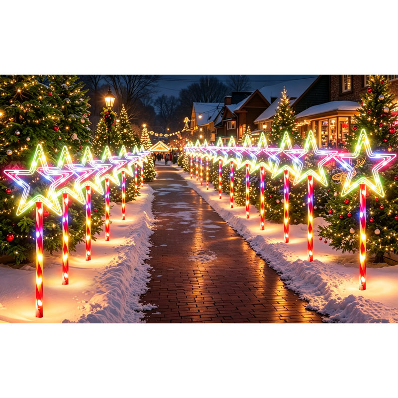 Décoration solaire de Noël extérieure, étanche IP65, pour terrasse, jardin, allée et entrée de garage.