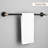 5-Piece Bathroom Hardware Set Matte Black and Gold
