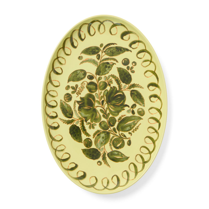 Plateau de service ovale herman - lime - 15,7 po x 11 po, Limette