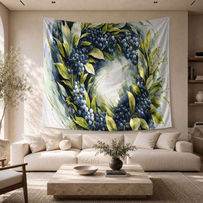 Tapisserie murale «Fruit Service Berry», 68 po x 80 po