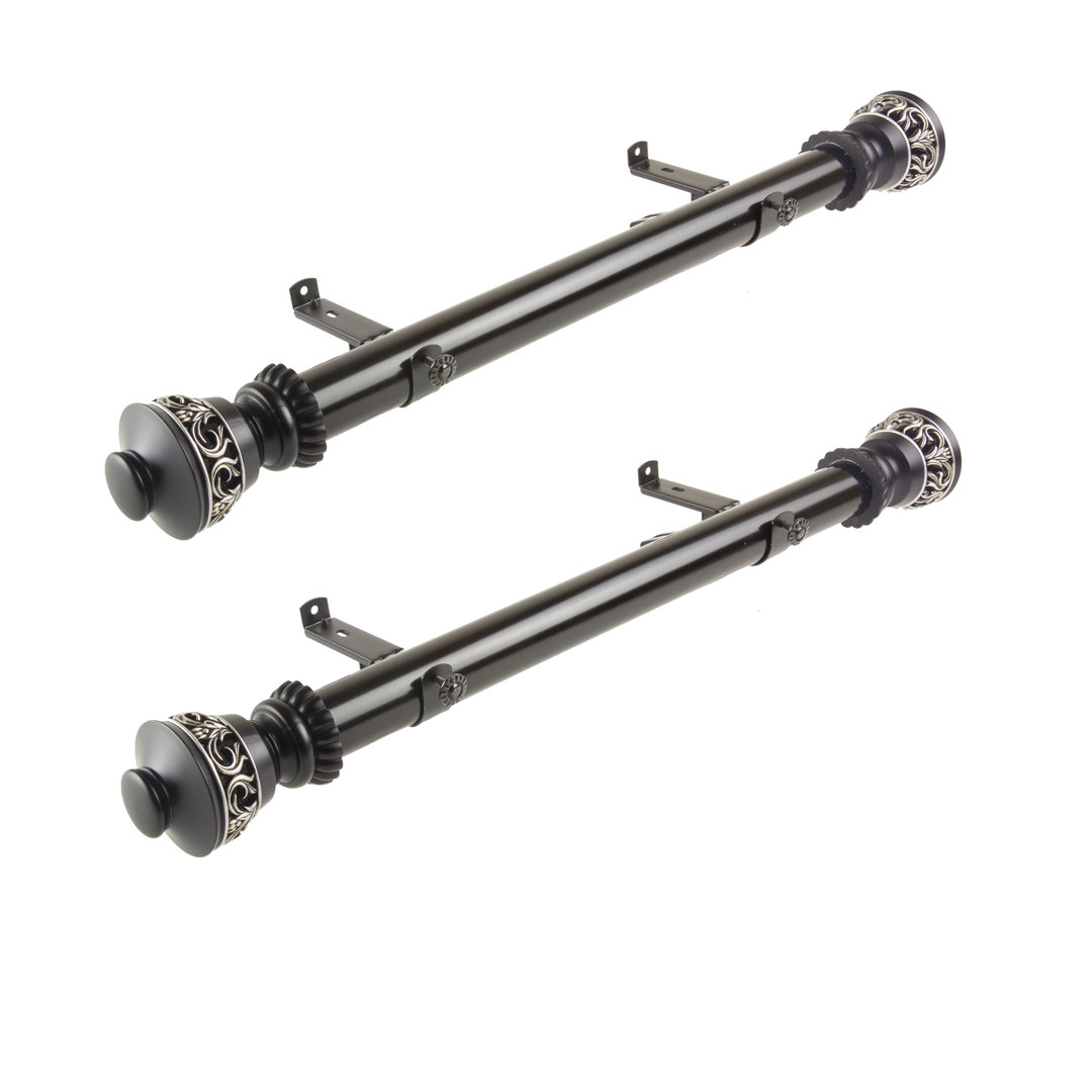 Lattice Stainless Steel Adjustable Single Curtain Rod (Set of 2) Rod Desyne 