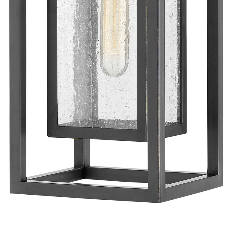 Luminaire suspendu d'extérieur 1 lumière H 16,8 po Republic, Bronze huilé