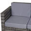 130cm Wide Rectangle Wicker Loveseat with Cushions-627510664