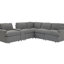 Fauteuil inclinable modulaire 104 po avec prise de courant, gris foncé et boîte de rangement 104 po, boîte, porte-gobelets, ports et douille pour la maison-1569116895