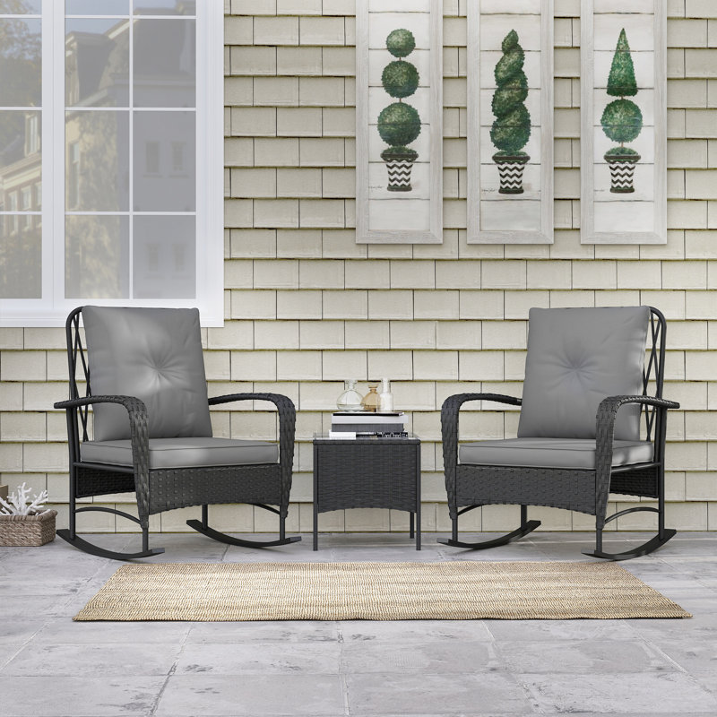 Square 3 - Piece 2 - People 43Cm L Outdoor Bistro Set