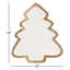 Holiday Serveware 14" MANGO WOOD W/ ENAMEL WHITE CHRISTMAS TREE