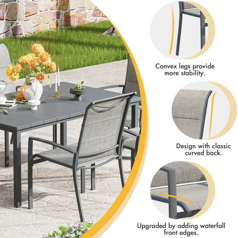 Ensemble repas d'extérieur L 41,7 po Watherson, Gris / Gris
