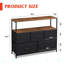 Media Console Table With Open Shelves For TV Up To 45 Inch, Storage Drawer Unit For Bedroom, Living Room, Entryway