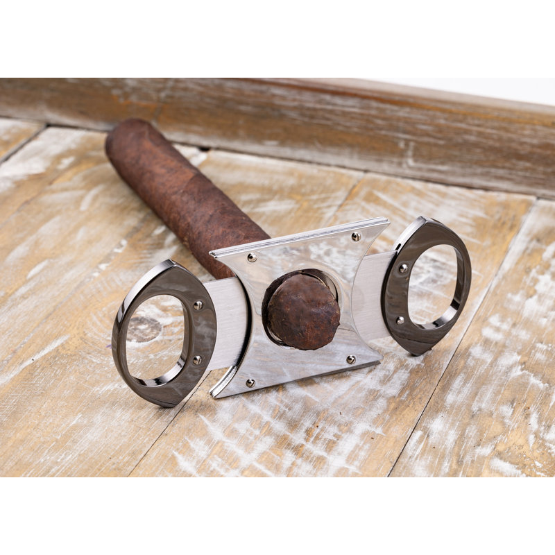 Accessoire pour fumer le coupe-cigare Johnston, Chrome / Noir