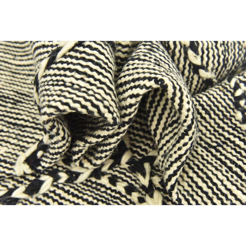 Tapis noir et blanc Mosser