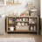 Rattan Sideboard Buffet Cabinet with Storage, Farmhouse Kitchen Buffet Cabinet with Drawer-331418632-319268007