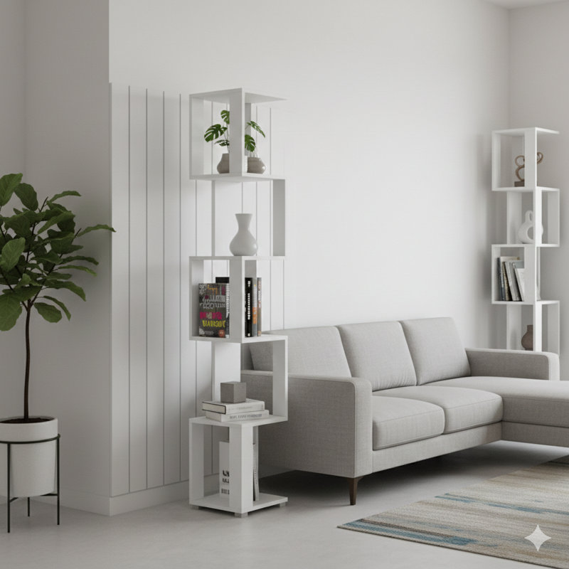 168cm H x 29cm W Standard Bookcase, White