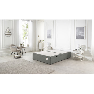 Luxara Solid Wood Side Opening Ottoman Bed Frame Linen Fabric