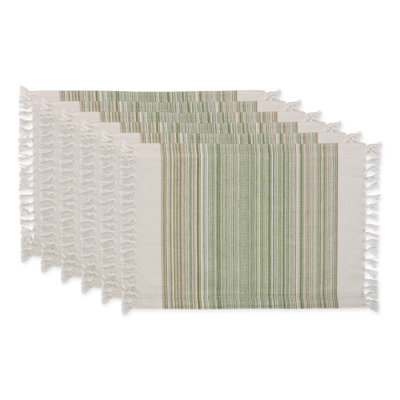 Pimento Cotton Striped Rectangle Placemat