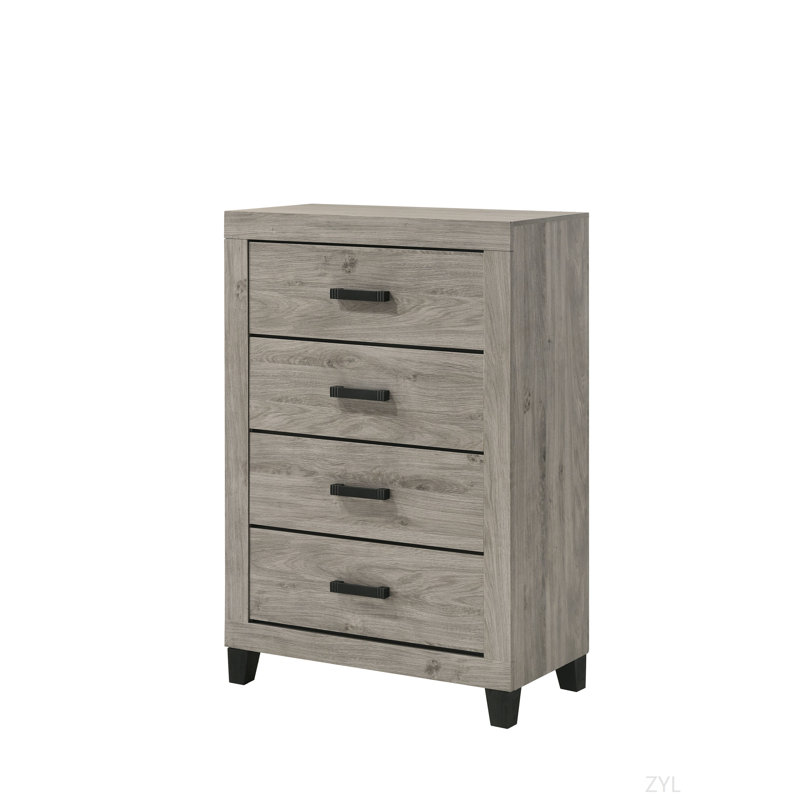 Commode à finition gris clair