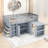 Twin Loft Bed With Storage Cabinets, Desk, And Safety Features-769140660