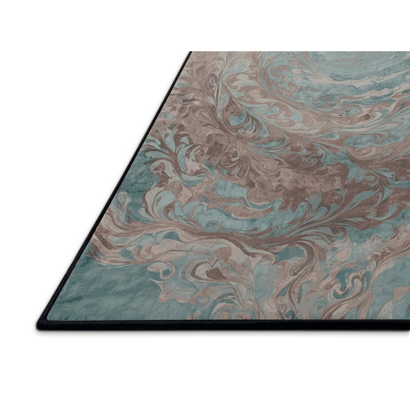 Tapis gris soyeux et moelleux, Rectangle 7 pi x 10 pi