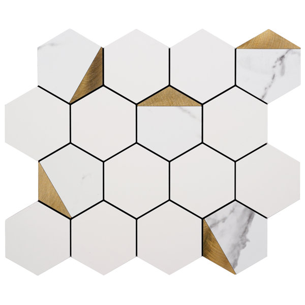 Simple Tile Aluminum Peel and Stick Mosaic Tile | Wayfair