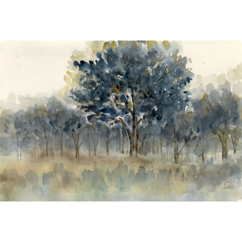 " Painted Moody Forest ", 32" H x 48" W  , No, Wrapped Canvas