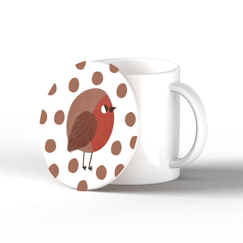 Carley Ceramic Round 1 Piece Coaster