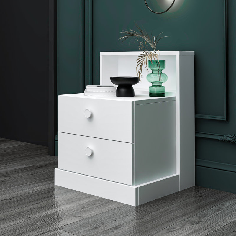 49cm W Manufactured Wood Bedside Table
