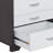 White & Black Finish Accent Table