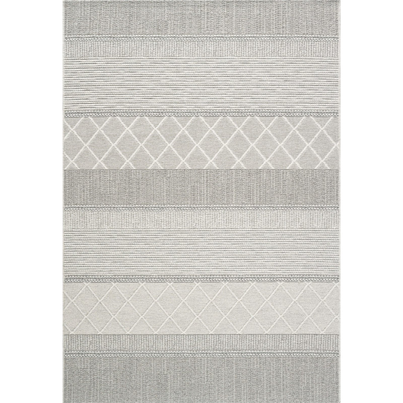 Driden Striped Wool Area Rug, Rectangle 200 x 290cm