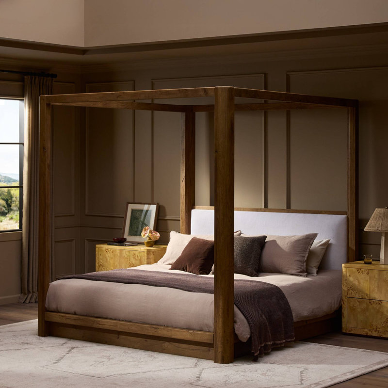 Frederick Canopy Bed-Antwerp Bone-Queen, King