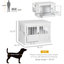 Table de caisse blanche pour chien Pour les petits chiens, il possède un plateau de table spacieux, trois portes, une pièce de liaison magnétique et un côté en acier. Chiens, avec pièce de serrage, cadre
