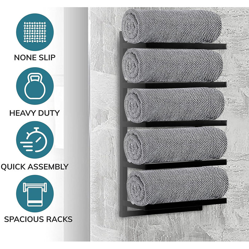 Bargale 5 Wall Mounted Required Towel Stand